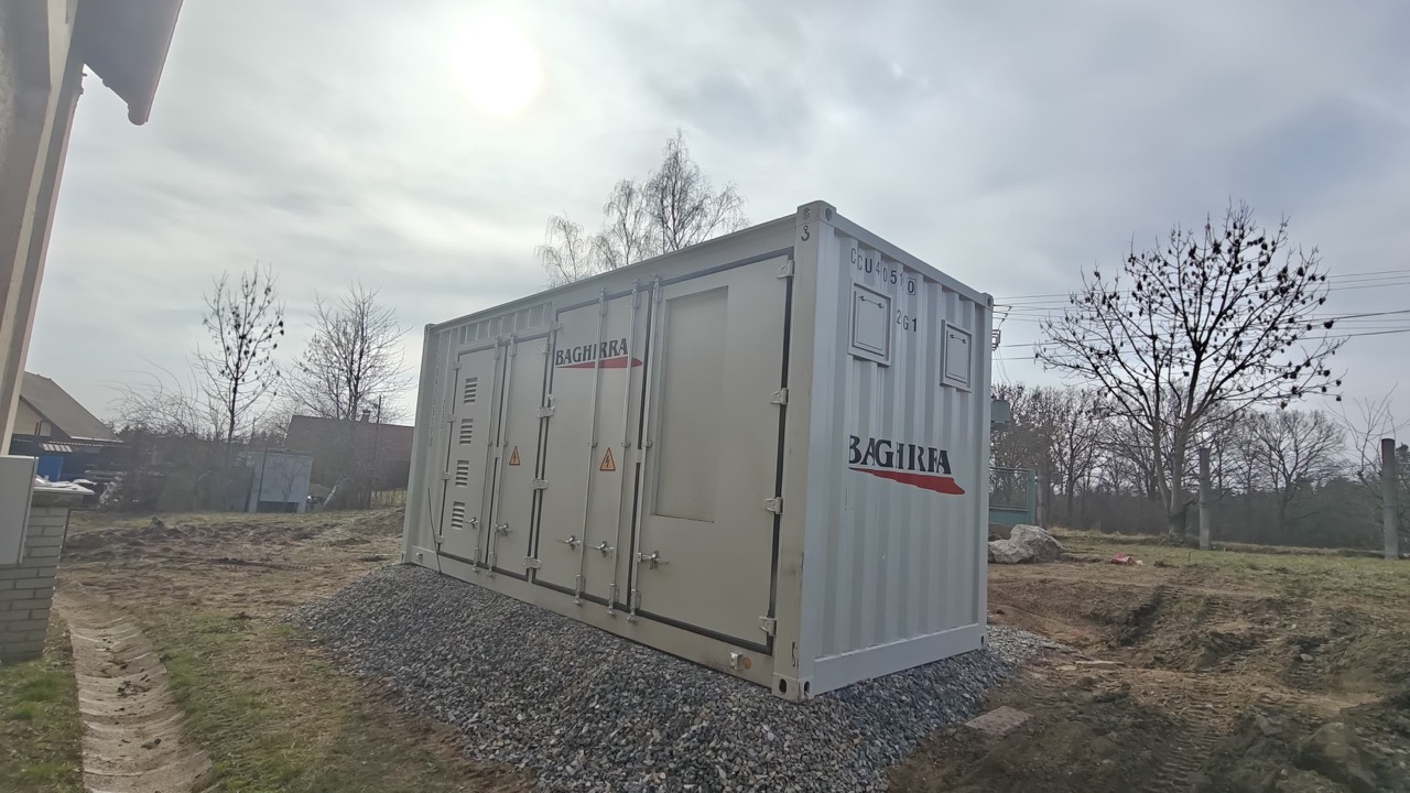 Another exterior view from the site installation stage.